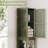 Forest Green 70" Tall Slim Bamboo Storage Cabinet With Rattan Door