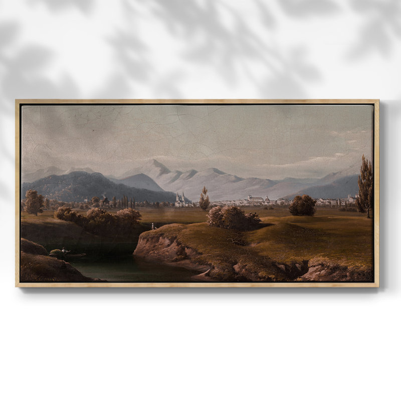 Paysage, série MCCL-X, toile tendue avec châssis, prête à être accrochée, H 17 po x l 33 po, Naturel