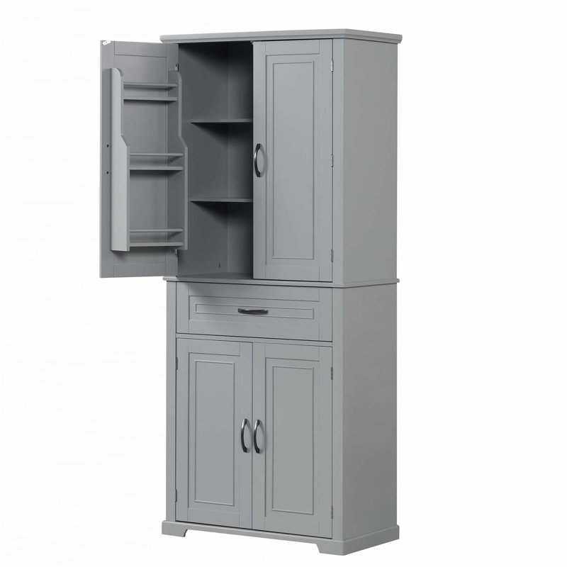 Armoire de rangement pour salle de bain, Gris