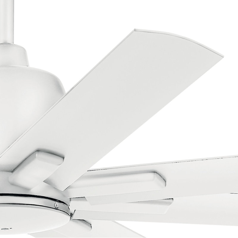 65 Inch Breda 8 Blade Ceiling Fan in Matte White with Matte White Blades, 65", Matte White