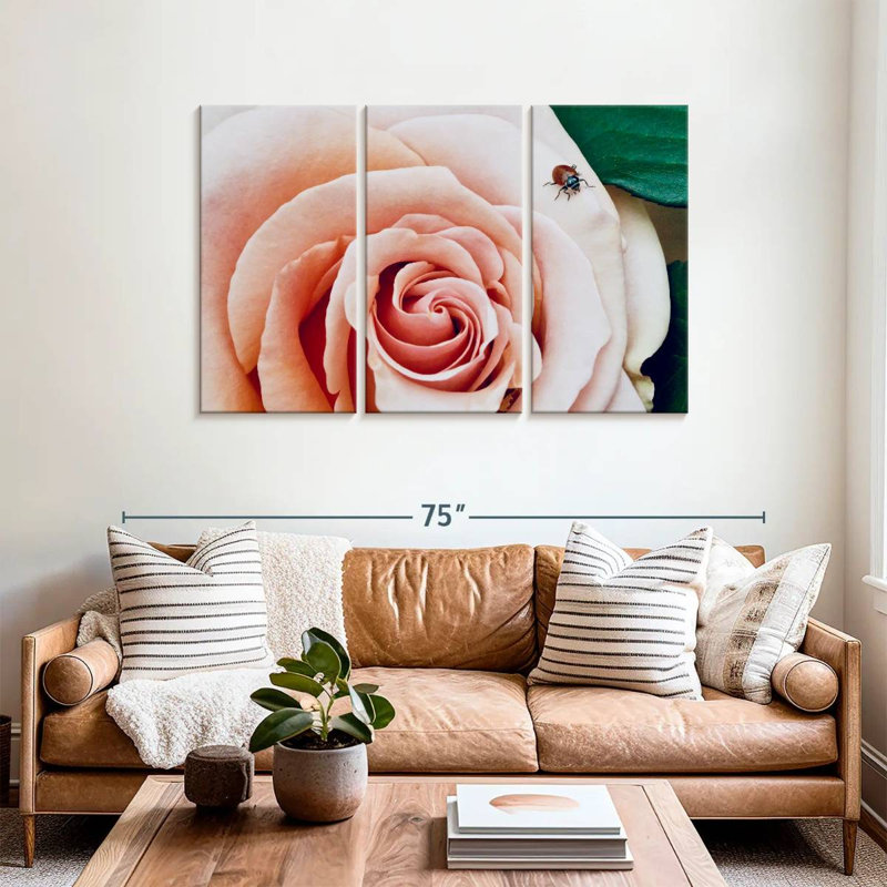 Ladybug On A Rose II, 36" H x 57" W