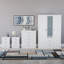 Tayce 4 Piece Bedroom Set (3 Drawer Bedside Chest X2, 5 Drawer Chest, 3 Door 2 Drawer Mirrored Wardrobe)-256944520