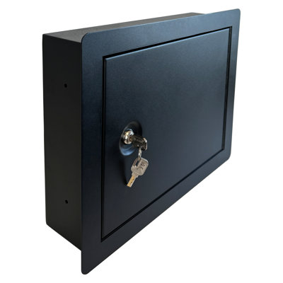 Plugsharge In-wall Safe With Key Lock – Heavy-duty Steel Lockable Hidden Wall Compartment For Secure Storage, Wall Safe Box For Jewelry, Cash, And Documents – 15.75-inch Exterior Width, Durable Design