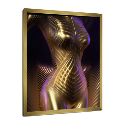 " Futuristic Sensuality Golden Goddess I "