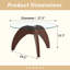 27.5-Inch Modern Round Glass Coffee Table with Artistic Walnut Claw Legs and Tempered Glass Top