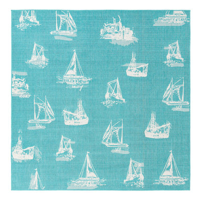 Indoor/Outdoor Coastal Area Rug