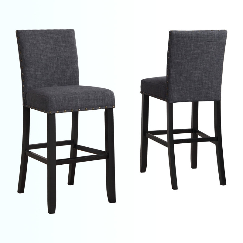 Chaise d'appoint rembourrée en tissu Rizwana, Gris