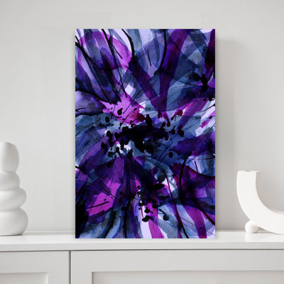 Art contemporain abstrait violet