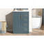 Meuble-lavabo 24 po avec lavabo intégré en céramique, meuble-lavabo simple avec 1 porte et 3 tiroirs pour salle de bain petite et moyenne, bleu-349042834