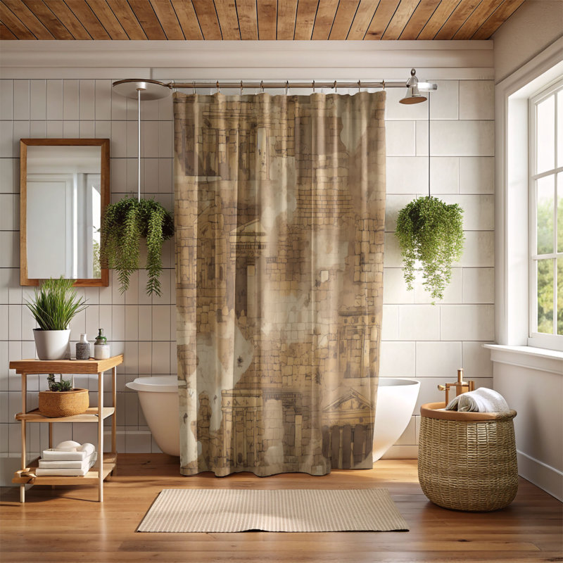 Ancient Vestiges - Premium Shower Curtain, 74"H x 71"W
