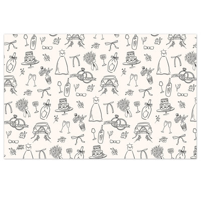 Wedding Wishes 24 Sheet Premium Paper Stock Placemats