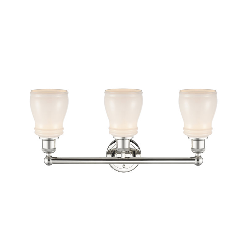Mccarver 3 - Light Dimmable Vanity Light, White, Polished Nickel