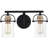 Emerson 2-Light Matte Black Vanity Light-887944522