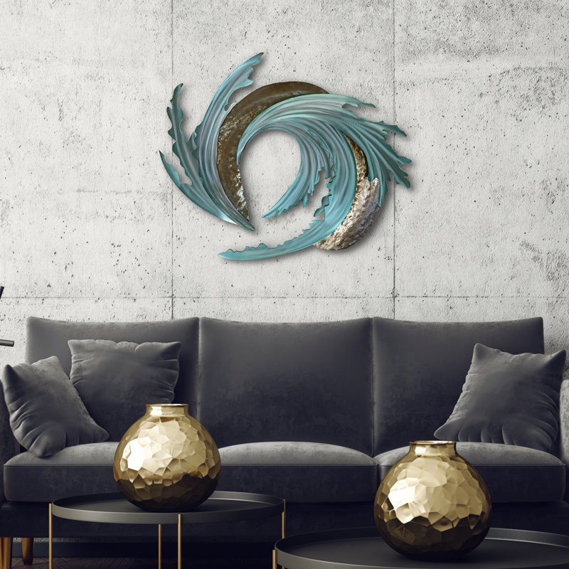 Handmade Modern Abstract Wall Decor on Metal