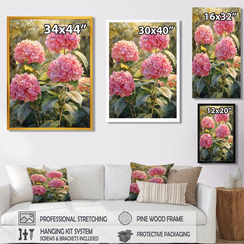 Alexis - impressions florales sur toile, Noir, Reproduction avec cadre flottant, H 20 po x l 12 po