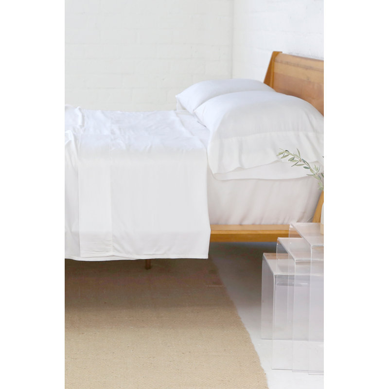 Bamboo Machine Woven - Set of 2, King, White