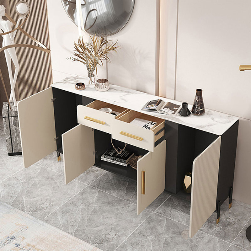 Buffet en bois manufacturé Modern White, 62.99