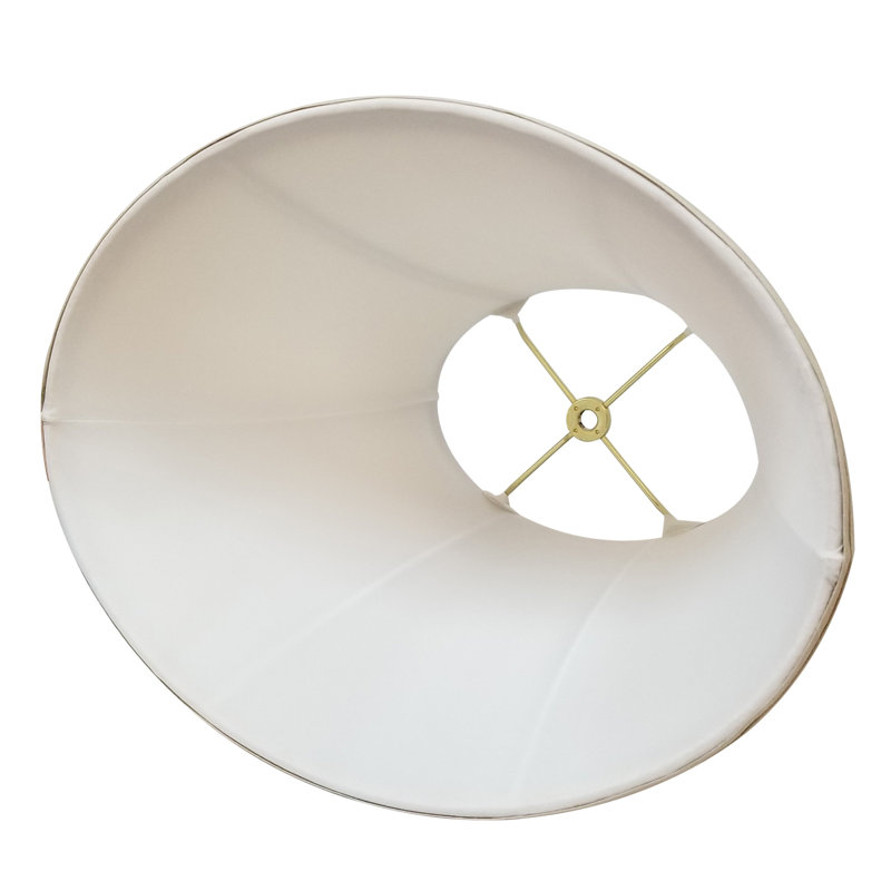 Abat-jour cloche en soie / shantung (araignée), H 8 po x l 10 po x P 8 po, Beige