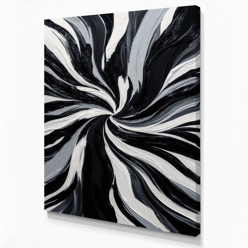 Abstrait art figuratif noir sur toile 56, H 20 po x l 16 po