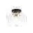 1 - Light Modern Clear Drum Glass Semi Flush Mount