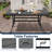 Cast Aluminum Rectangle Bistro Dining Table With Umbrella Hole