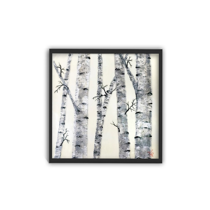 «Monoscape XVII» par Karen Biery - reproduction d'art, Cadre flottant noir, H 20 po x l 20 po