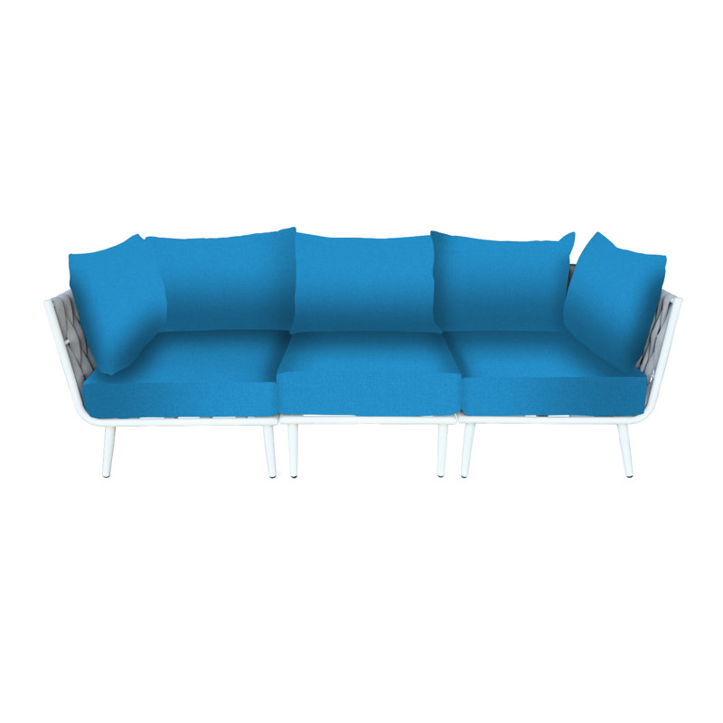 Cayman Sofa, White, Blue