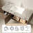 Luxury 48" Bathroom Vanity & Sinks Modern Family Suspended Bathroom Cabinet Mid-Century Sintered Stone Bathroom Cabinet