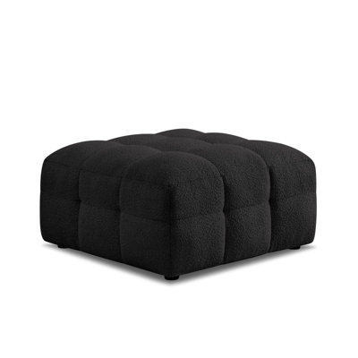 Pouf modulaire en tissu bouclé