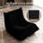 32" Bean Bag Chair, Teddy Fleece Fabric, Memory Foam High Resilience Lazy Sofa for Bedroom & Living Room（Black）-1323611196