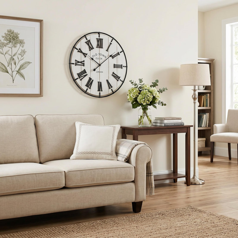 Grande horloge murale 20 pouces, 24, Blanc