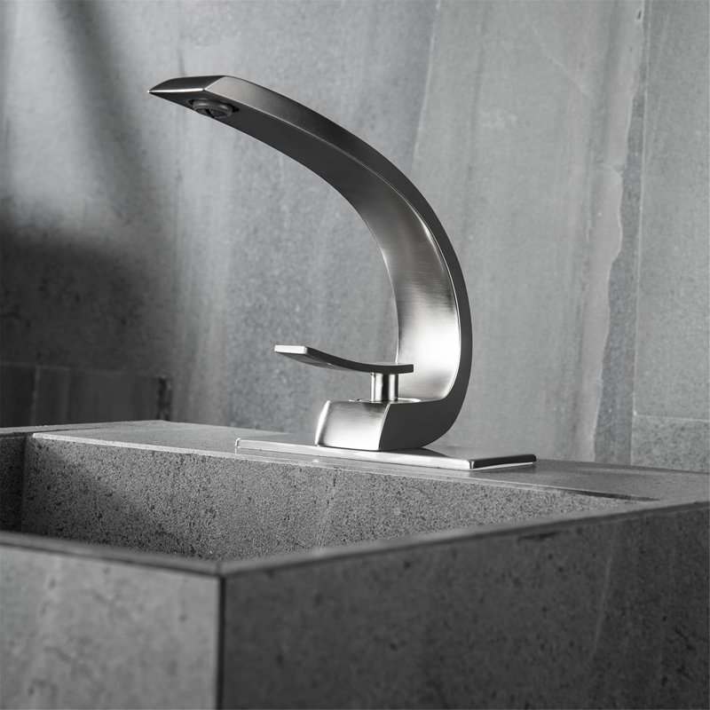 Single-Hole Single-handle Bathroom Faucet, Brush Nickel