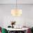 3-Light Dimmable Tiered Drum Chandelier