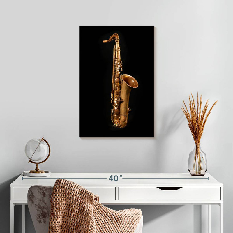 Saxophone laiton Abarca, H 24 po x l 16 po