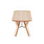 Banc Mid-Century moderne en bois naturel par Lumisource