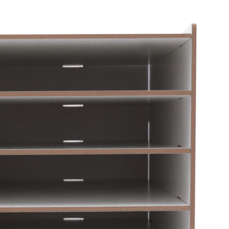 Jeckson 18-Grid Oak File Organizer, White