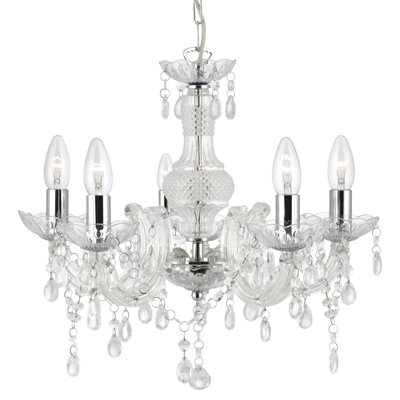 Lustre style chandelier 5 lumières Kelly