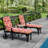 72" x 22" Outdoor Chaise Lounge Cushion with Ties and Loop-1431449517
