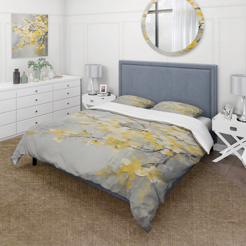 Ensemble de housse de couette en microfibre / polyester Apple Blossom Harmony XV