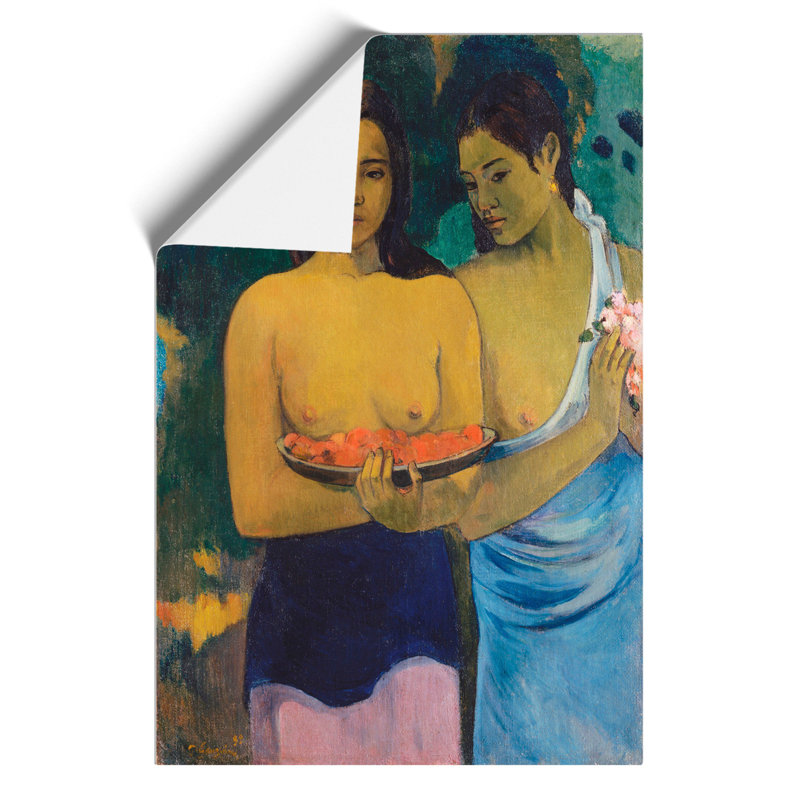 Two Tahitian Women by Paul Gauguin - Frameless Print, 42cm H x 30cm W x 0.1cm D