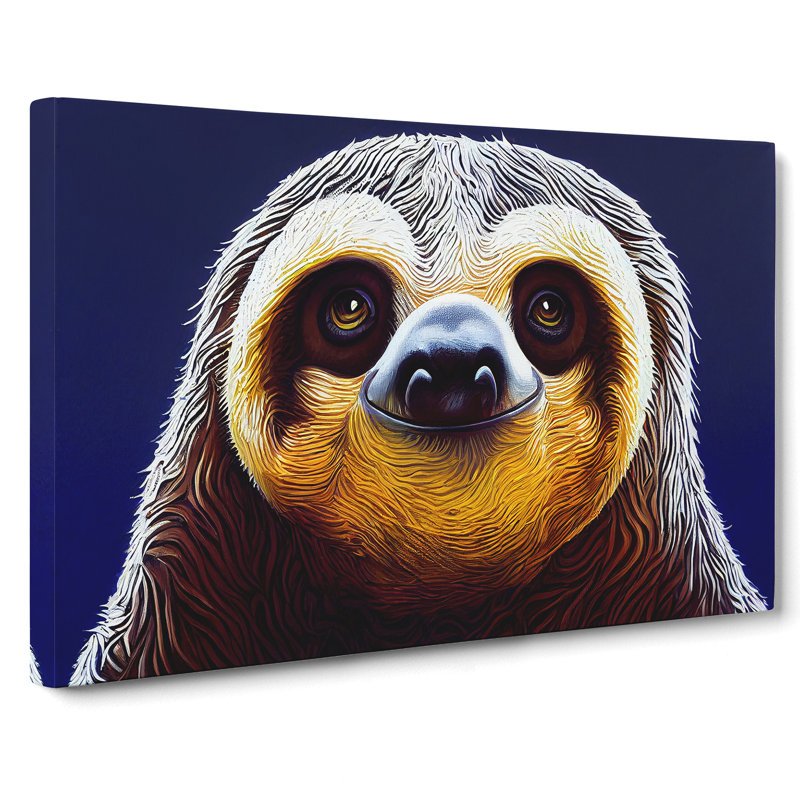 Portrait Of A Sloth Vol.2 - Wrapped Canvas Print, 35cm H x 50cm W x 3cm D