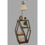 Lampe sur pied élégante Luro avec bibliothèque 100% bois de sapin, 65 x 10 x 39,4 pouces | Corps en métal, peinture électrostatique séchée au four | Douille E27 Max 60 W, beige et noir | Éclairage élégant pour le salon, la chambre à coucher et le bureau