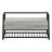 Grey Laminate 42" Rectangular Storage Bench With Black Metal Drawers For Hallway Entryway Pegs