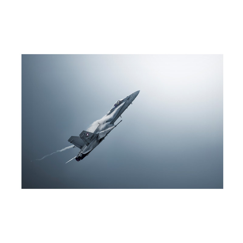 Leon Fighter Jet Canvas Art, 12" H x 19" W