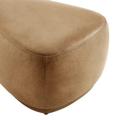 Adna Genuine Leather Triangular Ottoman