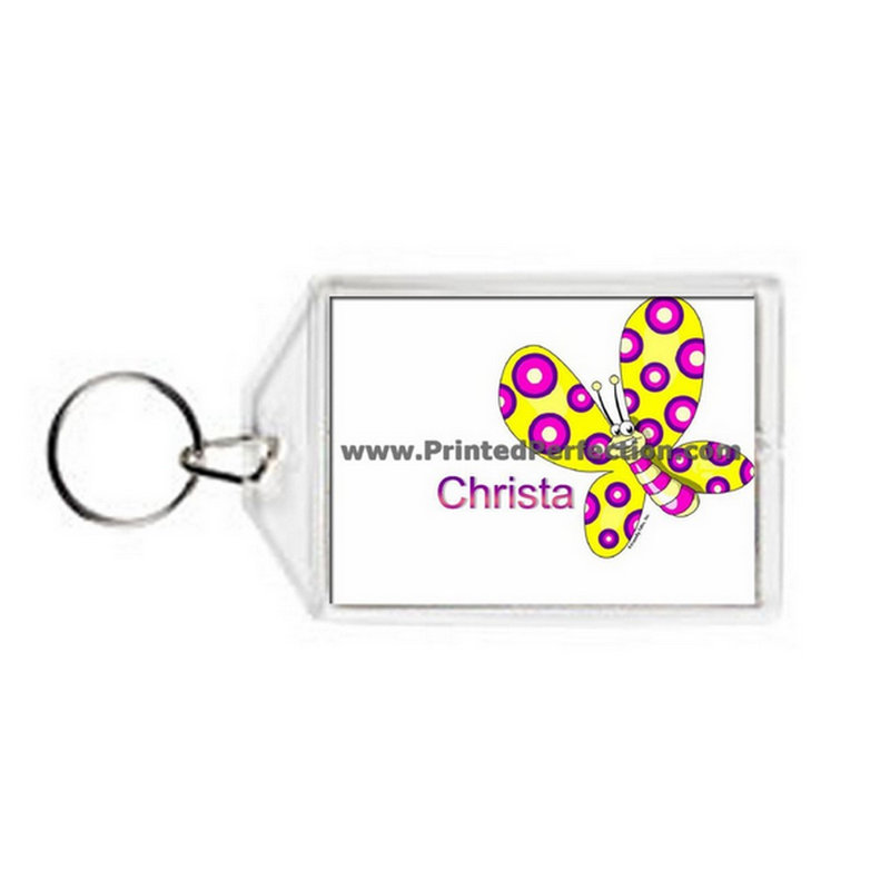 Porte-clés papillon personnalisé en acrylique, Oui
