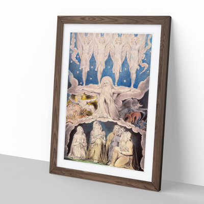 When the Morning Stars Sang Together Butts Set by William Blake - Picture Frame Painting on MDF