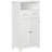 Freestanding Small Storage Cabinet with Two Drawers and Adjustable Shelf
