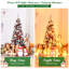 Arbre de Noël 54 po H 150 po avec 150 lumières DEL rouge / blanc et cachemire