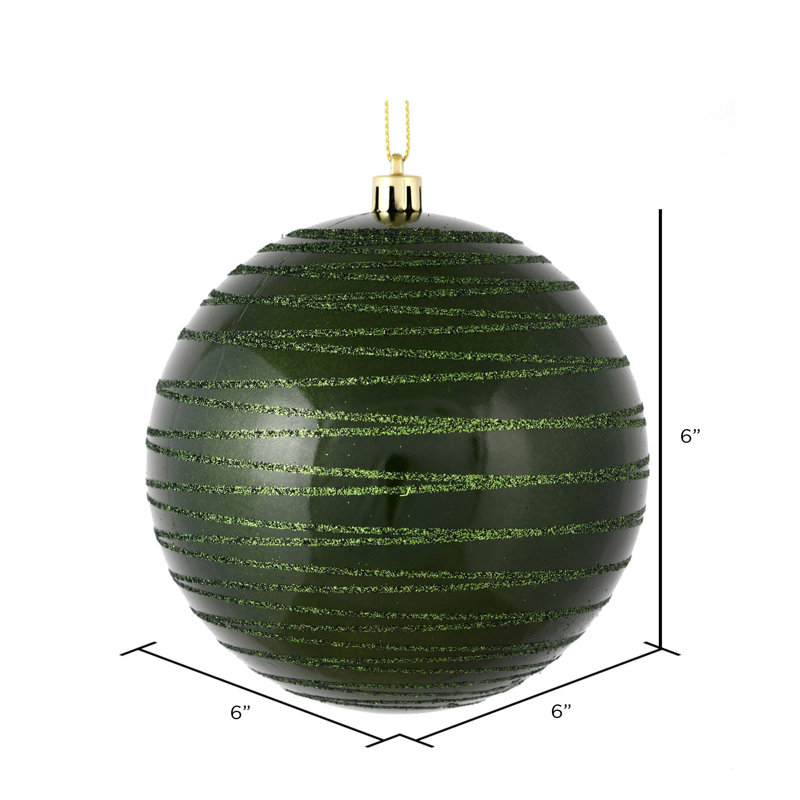 Ornement boule de bonbon, Vert mousse